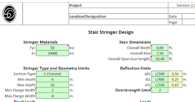 Download format hitungan struktur Stair Stringer Design