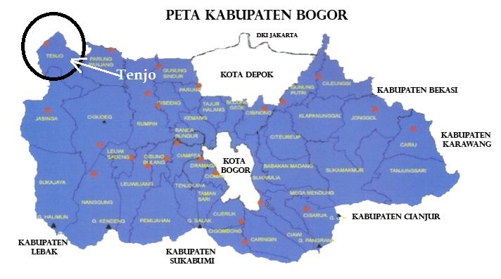 Kecamatan Tenjo Dalam Peta  Kabupaten  Bogor  Blogger Tenjo