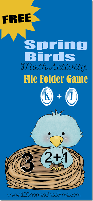 Spring Birds - cool math games for Kindergarten & 1st Grade #mathgames #kindergarten #homeschooling