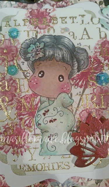 magnolia stamp, tida, distress ink, versamagic , card , scrapbooking