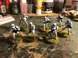 The bases are finshed off with static grass