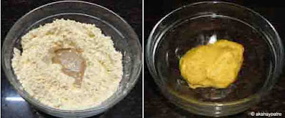 add butter and paste, then knead to a dough