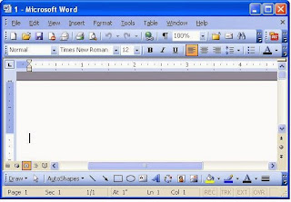 Tampilan Microsoft Word 2003