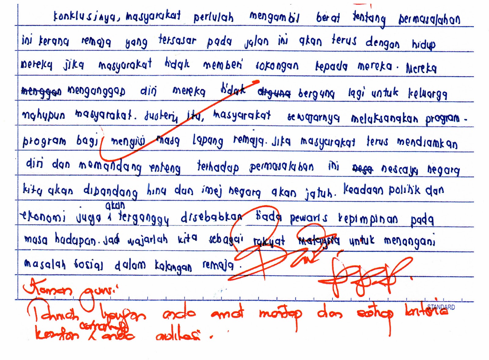 Laman Bahasa Melayu SPM: CONTOH KARANGAN BERFOKUS 