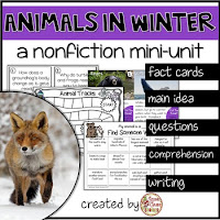  animals in winter nonfiction unit