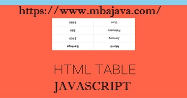create a table dynamically with javascript
