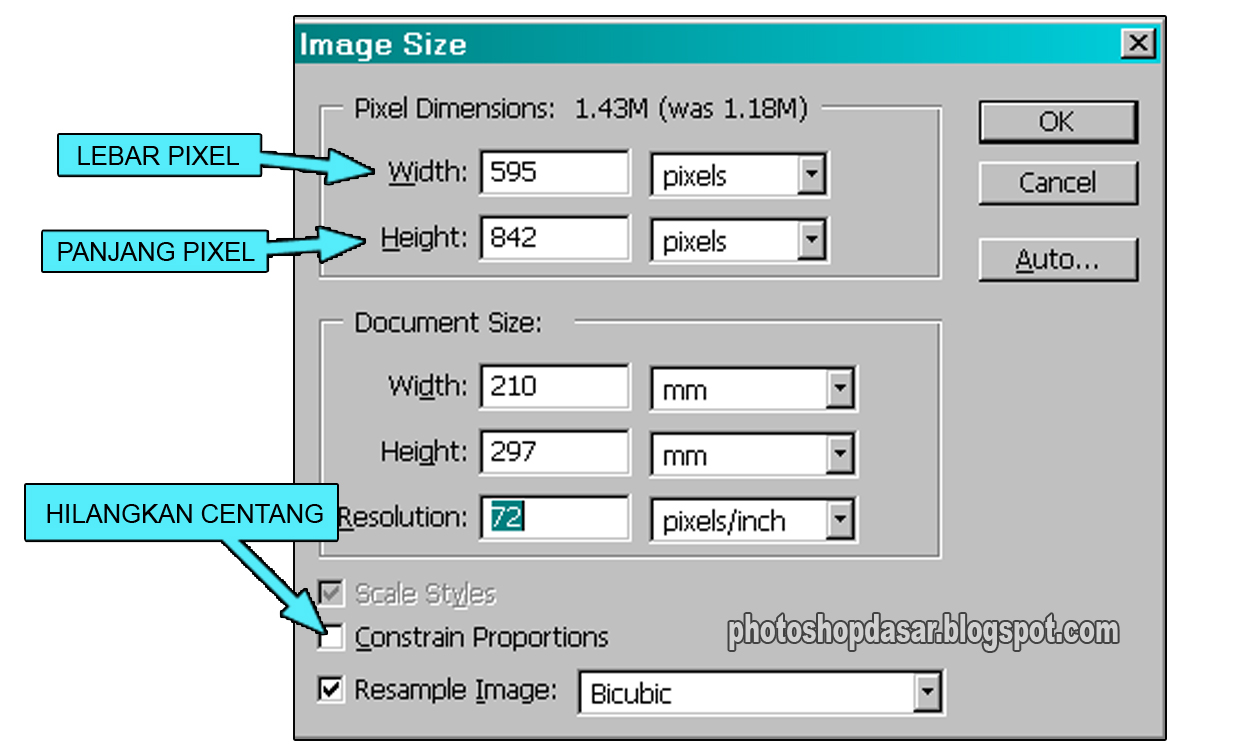 Cara mengetahui ukuran foto dalam pixel  PHOTOSHOP DASAR