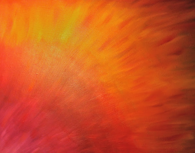 Oil painting abstract bright