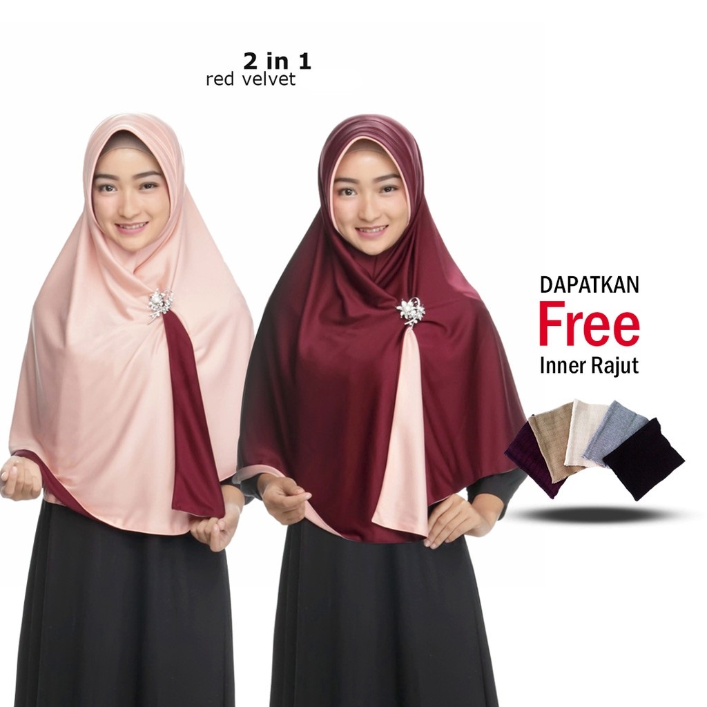 100 Tutorial Hijab Segi Empat Kombinasi Dua Warna Simple Belanja