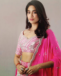 Janhvi Kapoor In Pink Ghagra