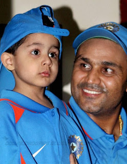 Virender Sehwag And His Son Aryaveer