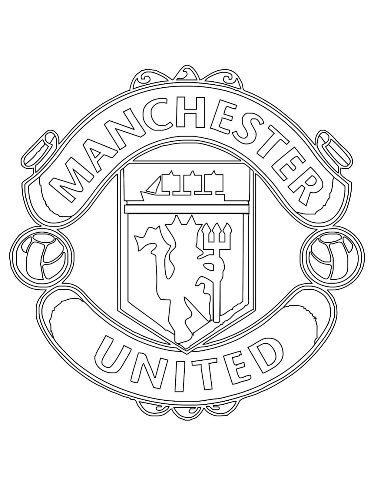 Mewarnai Gambar Logo Klub Manchester United