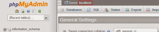 The Database Hostname on the Application Interface of phpMyAdmin Version 4.0.5