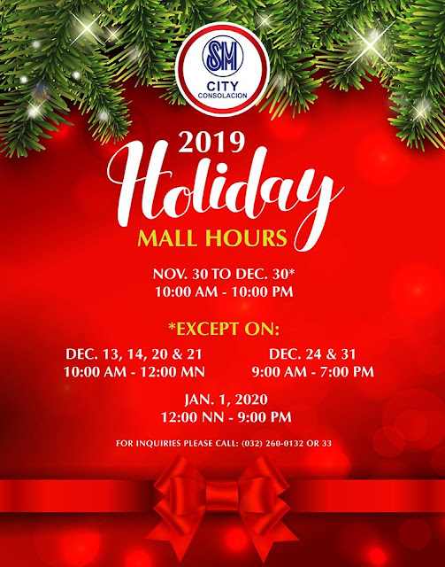 SM City Consolacion Mall Hours 2019