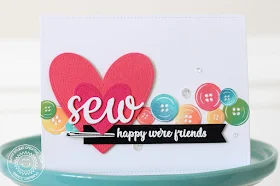 Sunny Studio Stamps: Cute As A Button Friendship Button Card by Nancy Damiano