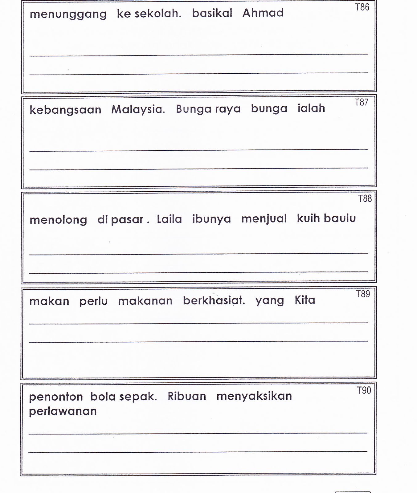 BM Tahun 3 - Bahan Pembelajaran Okt Dan Nov 2011: Ujian 