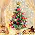 GUDELAK 24“ Mini Christmas Tree with Lights and Ornaments