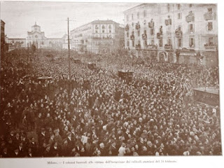 milano funerali bombe vittime 1916 austrungarico milano bombardamento prima guerra WWI