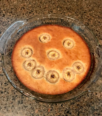 Banana Bread with banana slice smile