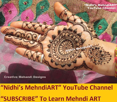 All Events Special Simple Traditional Round Henna Mehndi Design Tutorial 