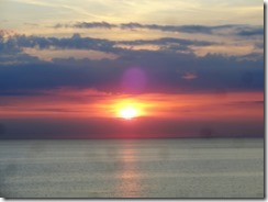 Sunset leaving Tallin, Estonia to Gothenburg, Sweden