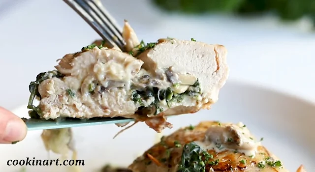 Stuffed Chicken with Spinach and Mushrooms