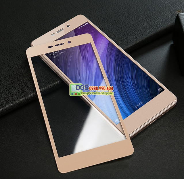 Miếng dán cường lực xiaomi redmi 4 full màn hình cho máy màn hình cong 