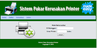 Sistem Pakar Kerusakan Printer