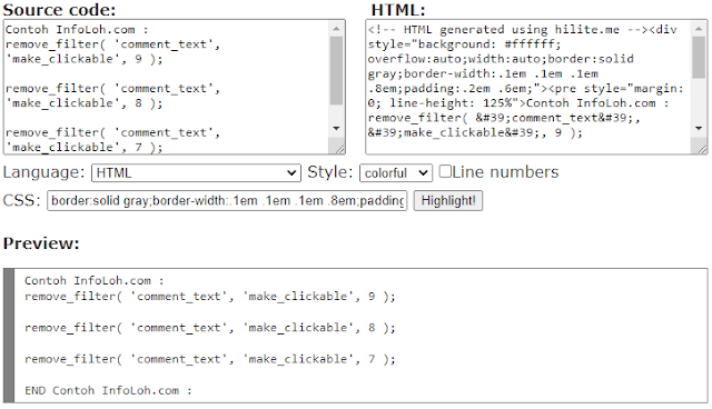 contoh hilite - infoloh