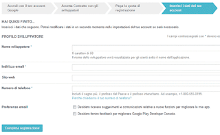 Completa registrazione