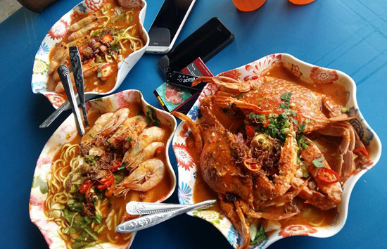 Gambar-Gambar Mee Udang, Mee Ketam Gerai Parit 30, Kuala Kurau 