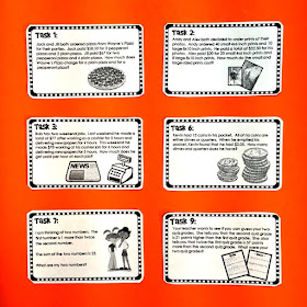 systems of equations word problem task cards