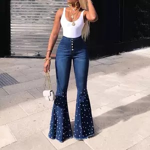 Women Flare Pants New Summer High Waist Jeans Stretch Female Flare Jeans For Girl Wash Denim Wide Leg Skinny Jeans US $14.33 New User Deal Free Shipping