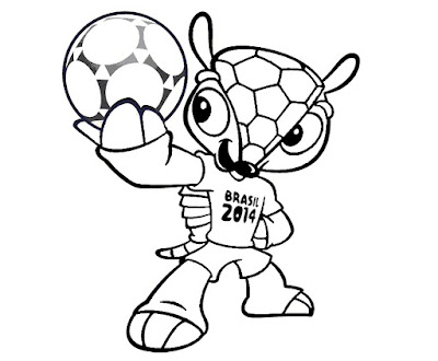 Desenhos do Fuleco para colorir e imprimir – Mascote da Copa Brasil 2014