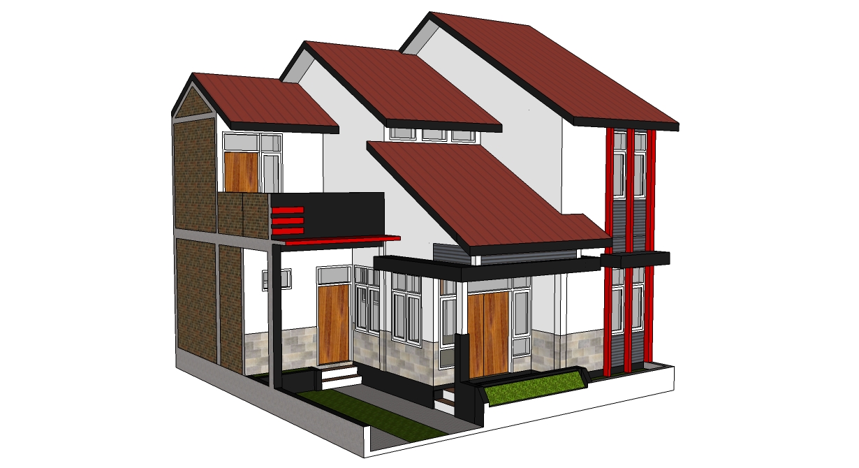 Belajar Menggambar RENOVASI RUMAH LAHAN 8 X 10