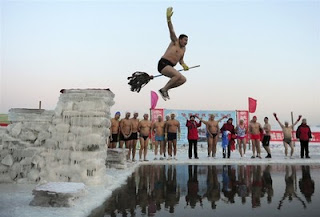 Crazy ice bath