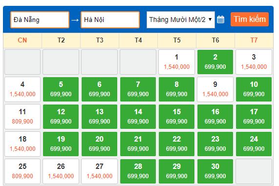 Vé máy bay đi Hà Nội từ Đà Nẵng