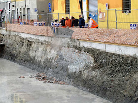 The new canal in viale Caprera, Livorno