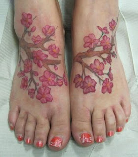 Foot Japanese Tattoo Ideas With Cherry Blossom Tattoo Designs With Image Foot Japanese Cherry Blossom Tattoos For Feminine Tattoo Gallery 3