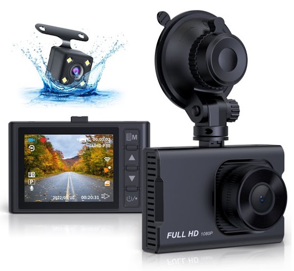 Image: Dash Cam Front and Rear, 1080P Full HD Dash Camera