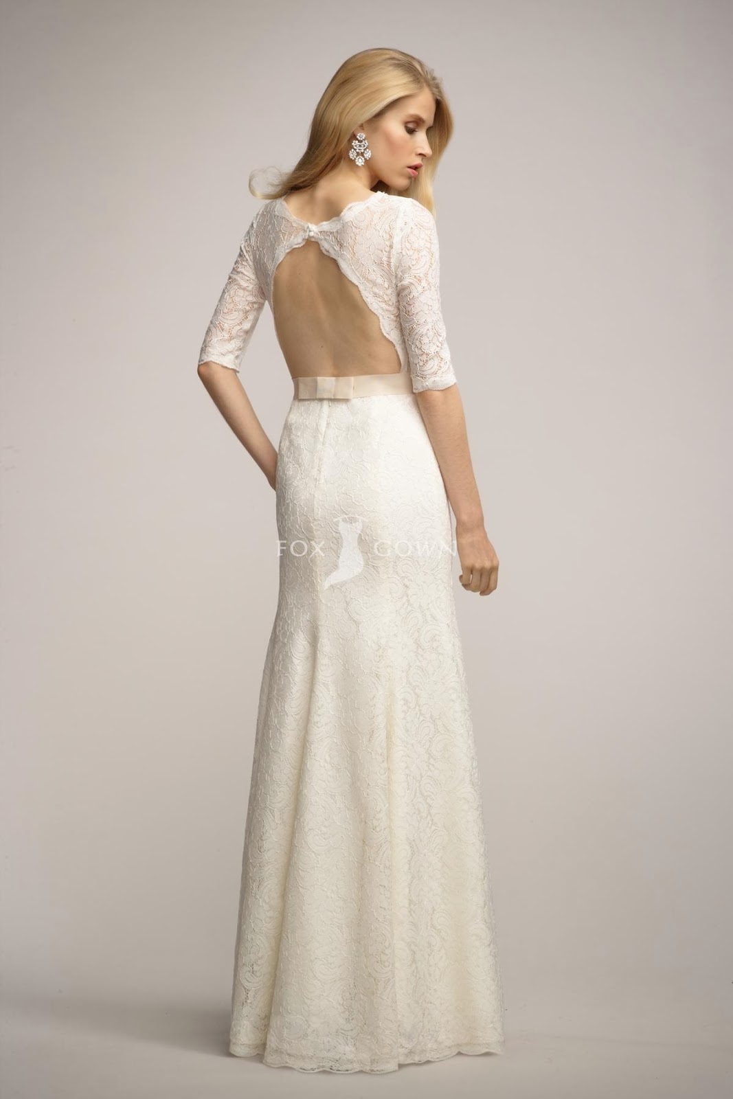 lace back wedding dresses 2014  -keyhole-back-bridesmaid-dress-lace-covered-buttons-at-back-neck.