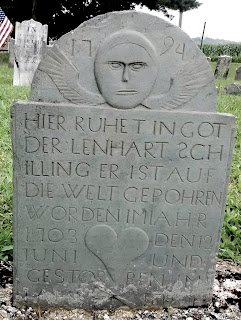 Pennsylvania Dutch slate tombstone