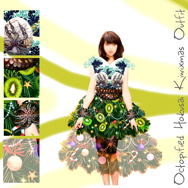 Kimbra's Octopified Hokusai Kiwixmas Outfit (dress fiction episode)