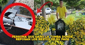 Hijo de Martin Elías respondió a la persona que daño la tumba dónde reposan los restos de su papá 