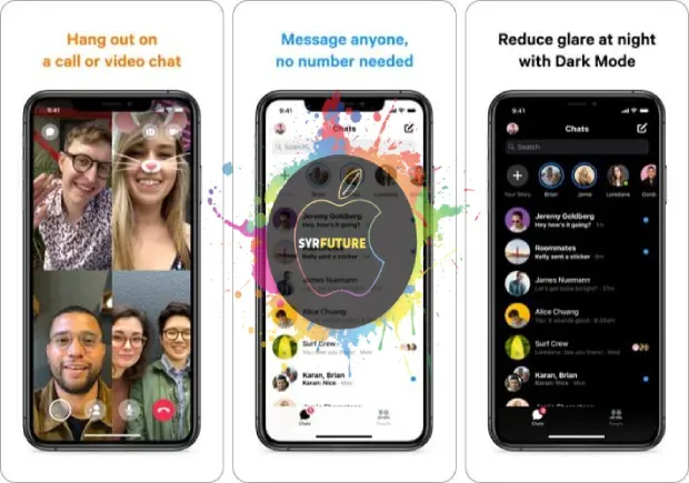 Facebook Messenger Video Chat لقطة شاشة لتطبيق iPhone و iPad