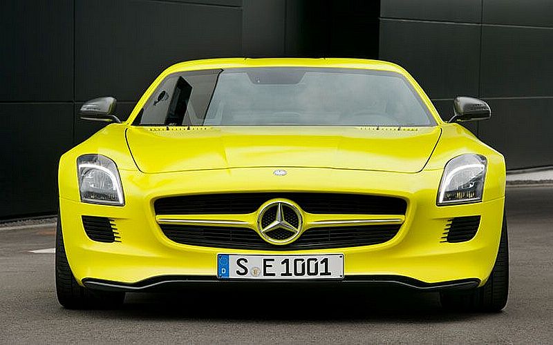 Labels yellow mercedes benz car picture