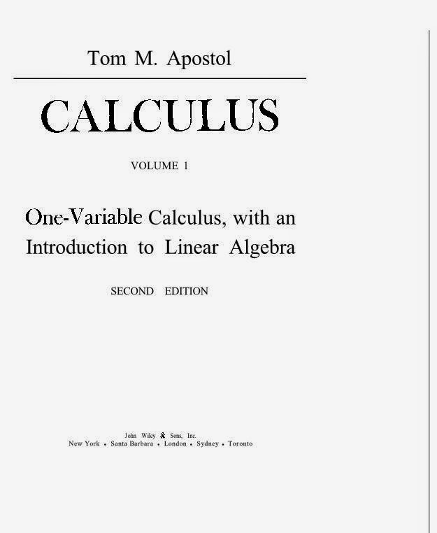 One-Variable Calculus, with an Introduction to Linear Algebra  Vol.I 2nd Ed - Tom M. Apostol