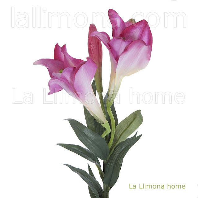 Flor artificial lily easter rosa - La Llimona home