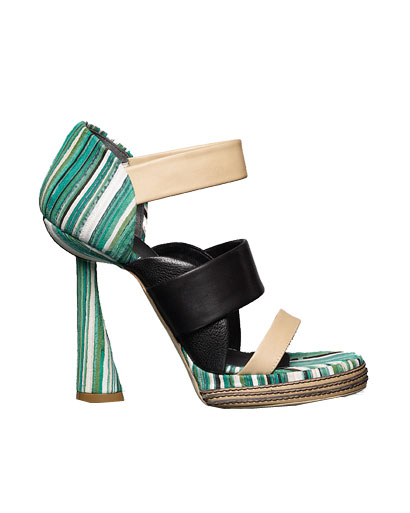 Striped leather sandal, Balenciaga by Nicolas Ghesquière