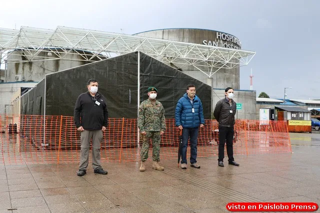 😷🇨🇱Habilitan carpa facilitada por el Ejército en el Hospital Base de Osorno